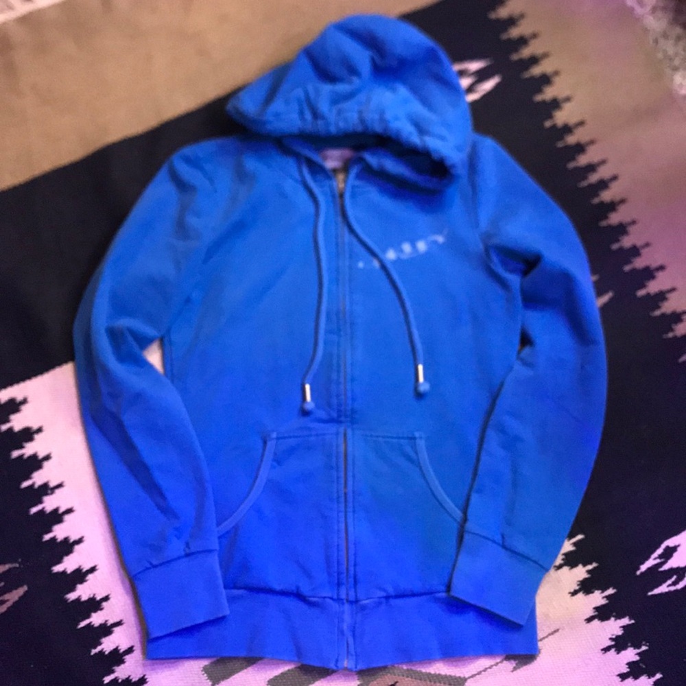 Blue Oakley zip up hoodie